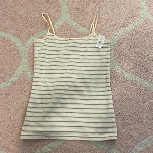 Loft size small light pink and gray strip cami